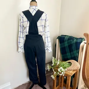 Black cotton vintage pinafore overalls 90s thumbnail 5