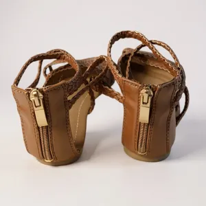 X/appeal Kayla Strappy braided gladiator flats. Size 6. thumbnail 3