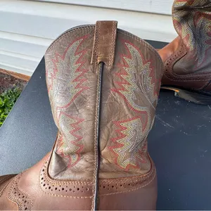 Ariat 4LR Brown Leather Western Boots Women US 6 Embroidered Cowboy thumbnail 14