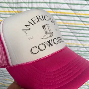 American Cowgirl Trucker Hat Pink thumbnail 2