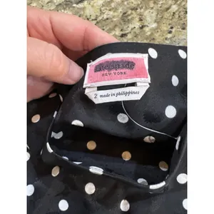 Kate Spade Polka Dot Silk Blend Midi Skirt Black White Cabana Size 2! thumbnail 6
