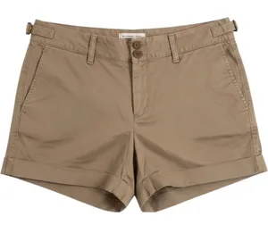 Banana Republic Heritage Khaki Chino Shorts Womens 12 Tan‎ Cotton Stretch Cuffed thumbnail 1