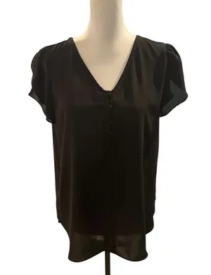Philosophy Black Short Sleeve Top Medium thumbnail 1