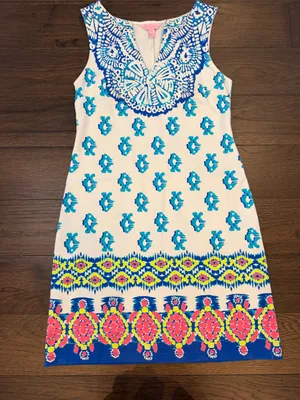 Lilly Pulitzer Harper Engineered Shift Resort White To The Sea Size XS - C69-008 thumbnail 2