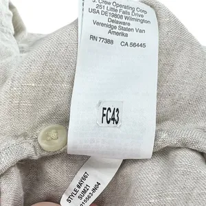 J. Crew Relaxed-fit short-sleeve Baird McNutt Irish linen shirt Beige XL Tall‎ thumbnail 12