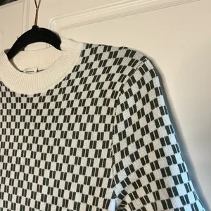 Abercrombie & Fitch Checkered Knit Sweater Mini Dress thumbnail 4