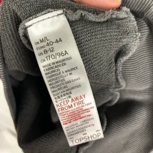 TopShop Dark Gray Oversized Long Relaxed Fit Hoodie Sweatshirt M/L‎ thumbnail 6
