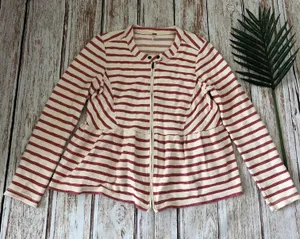 Peplum Striped Jacket Large thumbnail 3