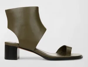 ✨ Vince Ada Leather‎ Toe-Ring Block Heel Sandals 7.5M ✨ thumbnail 1