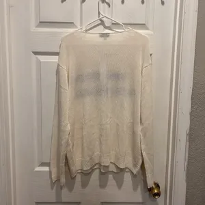 New Gilli Women Caffeinated and Motivated Graphic Knit Sweater Cream Large Mama thumbnail 6