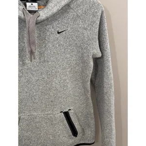 Nike‎ Womens Therma-FIT Hoodie Gray Heather Fleece Pullover Sweater Small thumbnail 3