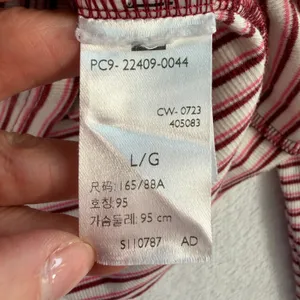 Y2K Style Levis Large‎ Top Long Sleeve Striped Ribbed Knit Essential Crew Neck thumbnail 7