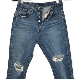 Levi’s 501 Skinny Jeans Distressed High Rise Size 26 thumbnail 7