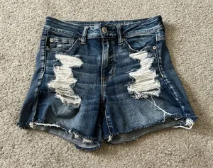 American Eagle hi rise‎ shortie Jean shorts size 4 thumbnail 1