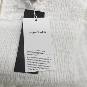 PrettyGarden Smocked Tiered‎ Dress Women Large Swiss Dot Cottage Boho Coastal thumbnail 9