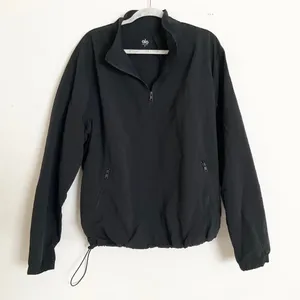 Alo Yoga Light Weight Takeaway Track Pullover Black M thumbnail 2