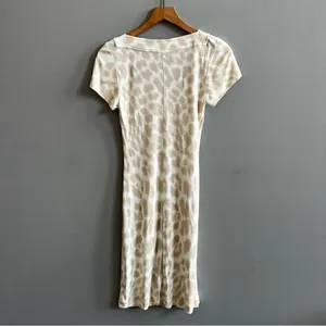 Class Roberto Cavalli Beige Cream Animal Print Dress Size 8 Leopard Short Sleeve thumbnail 5
