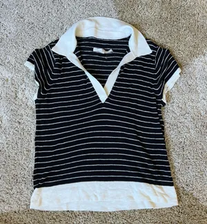 7 For All Mankind Striped polo top thumbnail 2