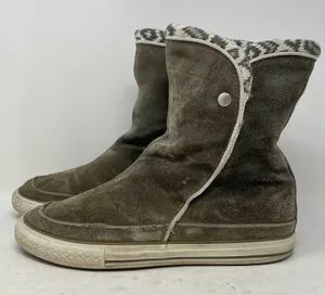 Converse Beverly Suede High Top Boots Knit Lining Womens Size 9 thumbnail 1