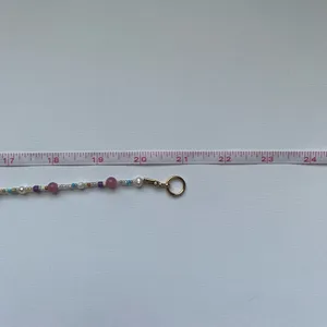 Gold Half Paperclip Half Beaded Handmade Necklace thumbnail 8