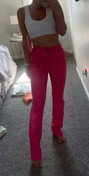 AFRM Heston Faux Leather Straight Leg Pants thumbnail 2