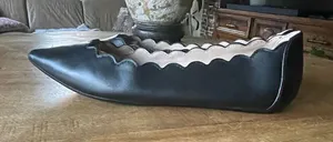 Nwot Adrienne Vittadini Black Leather Flats Size 7.5 thumbnail 1