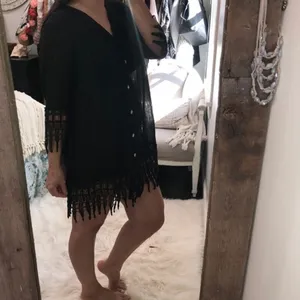 Blue island size small black swim cover dress thumbnail 3