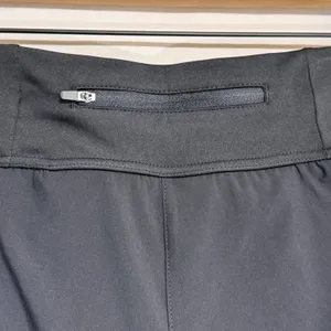 GOAT USA Womens Woven Athletic Gym Running‎ Shorts LARGE Black Lined Zip Pocket thumbnail 5