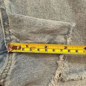Princess Polly Light Blue Jean Shorts High-Waisted Frayed Hem thumbnail 7