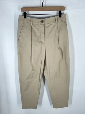 Aritzia Beige Khaki Mid-Rise Chino Carrot Trousers thumbnail 2