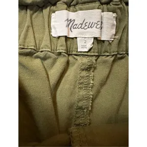 Madewell Double Button Tapered High Rise Pants sz‎ 2 paper bag waist thumbnail 6