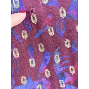 Cleobella Addison Purple Floral Metallic Tiered Midi‎ Dress Womens M AS IS thumbnail 8