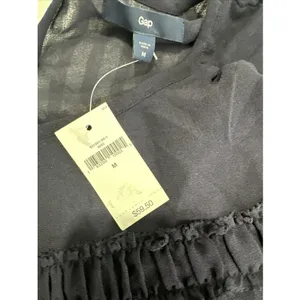 NWT Gap 2009 Top Womens Medium Blue Sheer‎ 3/4 Sleeve Blouse Lightweight thumbnail 5