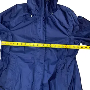 L.L. Bean Rain Jacket Women Blue TEK 2.5 Long‎ Parka Gorpcore 268313 Quiet Lux thumbnail 6