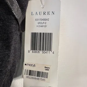 Lauren Ralph Lauren Pilar Heather Gray‎ Ruched Blouson Dress 16 NWT $139 thumbnail 4