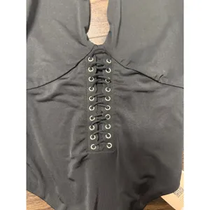 Tiger Mist Plunging Lace Up Bodysuit‎ // NWT Small thumbnail 2