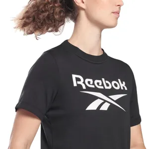 NWT Reebok Womens Graphic Big Logo Tee HB2271 Black S thumbnail 4