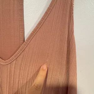 Pink flowy ribbed free people strappy tank‎ top thumbnail 2
