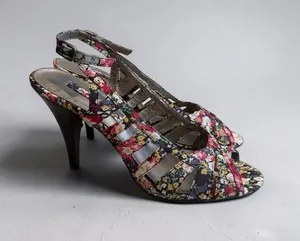 BANDOLINO Floral Peeptoe Slingback Heels Size 7 thumbnail 1
