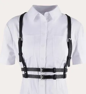 Black Harness Double Belt Underbust Suspender New thumbnail 1