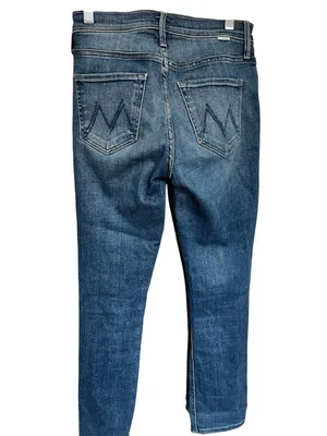 MOTHER Straight Leg Jeans in Washed Blue thumbnail 2