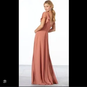 Morilee Women's Plus Size 22 Bridesmaid Dress 21667 Claret Red Short Flutter Slv thumbnail 15