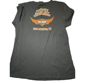 Harley Davidson Black Cowboys Alamo City Women Shirt TX Skull Cotton Sz L NWOT thumbnail 3
