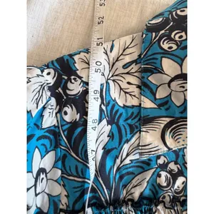 Diane von Furstenberg Queena Blue Floral Midi Shirt Dress Poplin Luxe L thumbnail 9