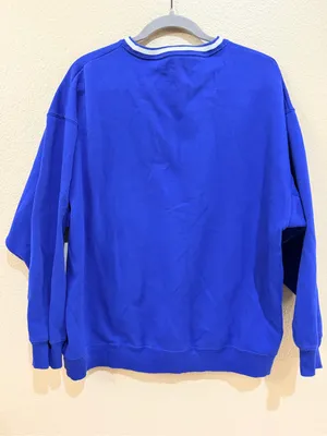 Hollister Los Angeles Varsity Sweatshirt Blue V-Neck Pullover Size L Oversized thumbnail 2
