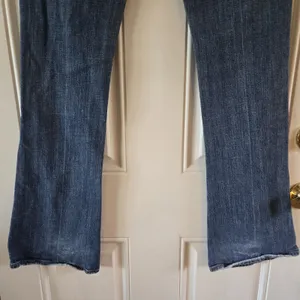 7 For All Mankind Rocker Jeans Womens 31 (34x33.5) Made USA Denim Y2K Low Rise thumbnail 9