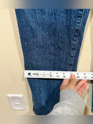 Denim Forum Arlo High Rise Straight Leg Jeans Dark Wash Womens 28 EUC thumbnail 4