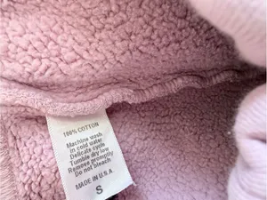 SET Active Pink French Terry Sweat Shorts Elastic Ruffle Waist Lounge USA S thumbnail 10