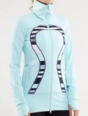 1008. Lululemon sz 6 in stride running jacket aquamarine. Great condition thumbnail 1