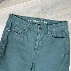 American Eagle Corduroy‎ Crop Pants Mom Straight Jean Teal Green 4 Y2K Twee thumbnail 8